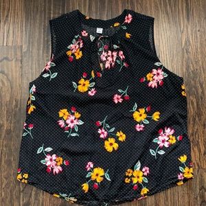 Old Navy Floral Sleeveless Blouse